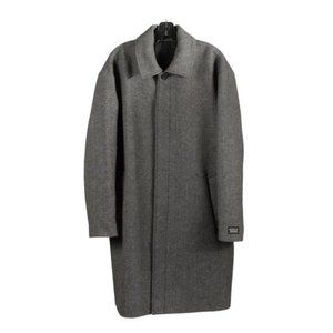 Levi Strauss & Co Men's Gray Herringbone Wool Blend Overcoat Size M